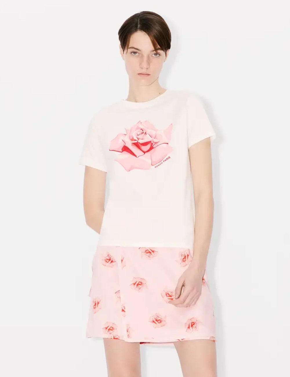 Women's Rose Print T-Shirt