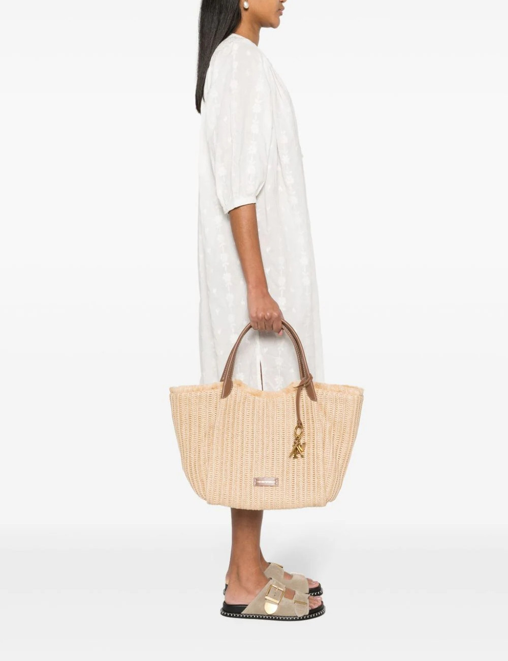 Women's Woven Raffia Shopping Bag